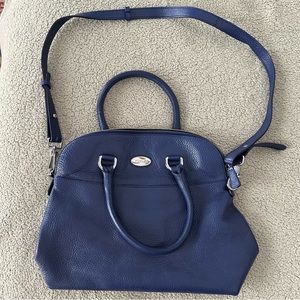 NAVY BLUE FURLA SHOULDER BAG - solid condition! $25 BARGAIN!